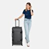 TRANS4 L BLACK DENIM TEKERLEKLİ VALİZ