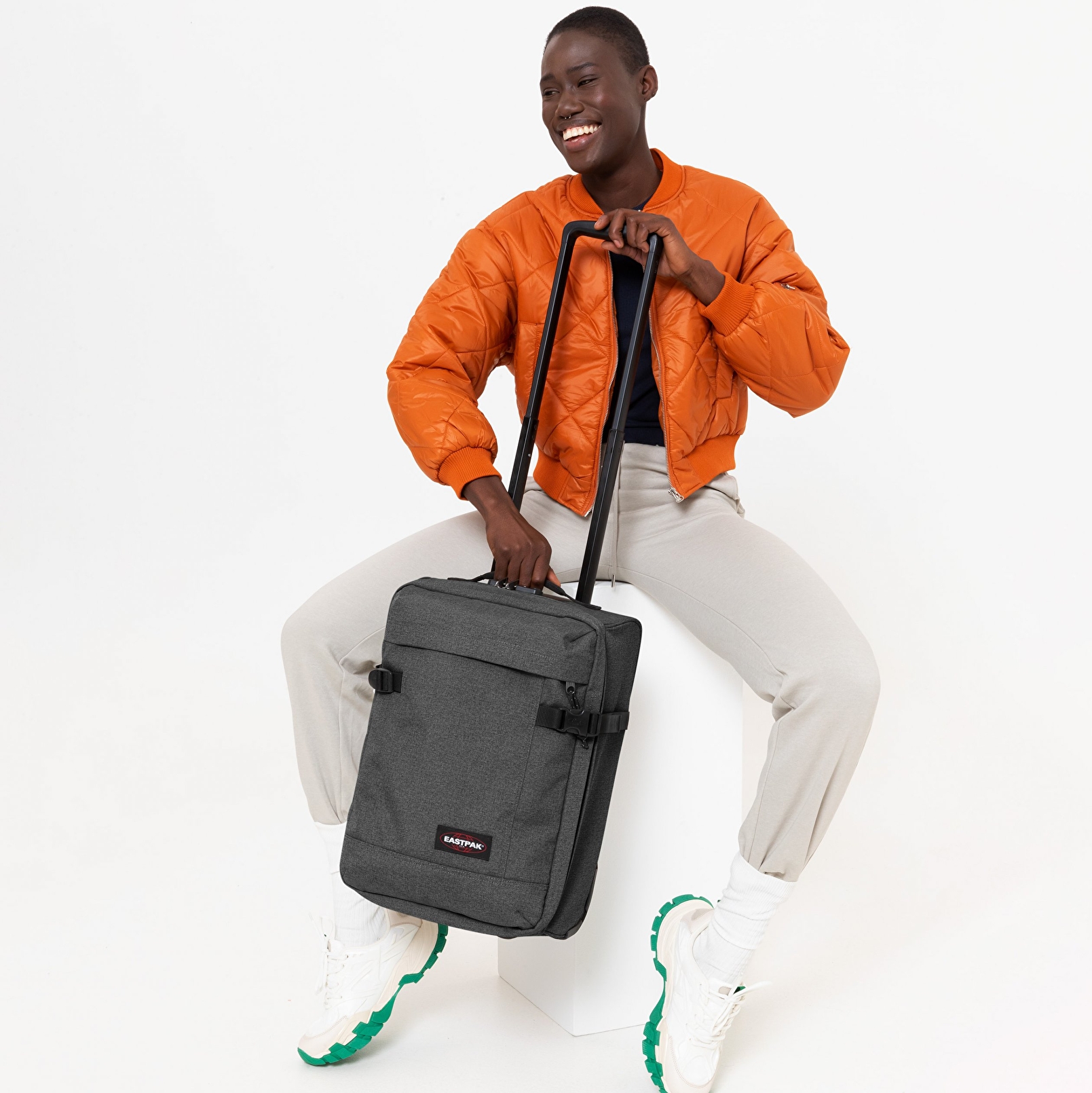 Eastpak TRANVERZ XXS BLACK DENIM TEKERLEKLİ BAVUL