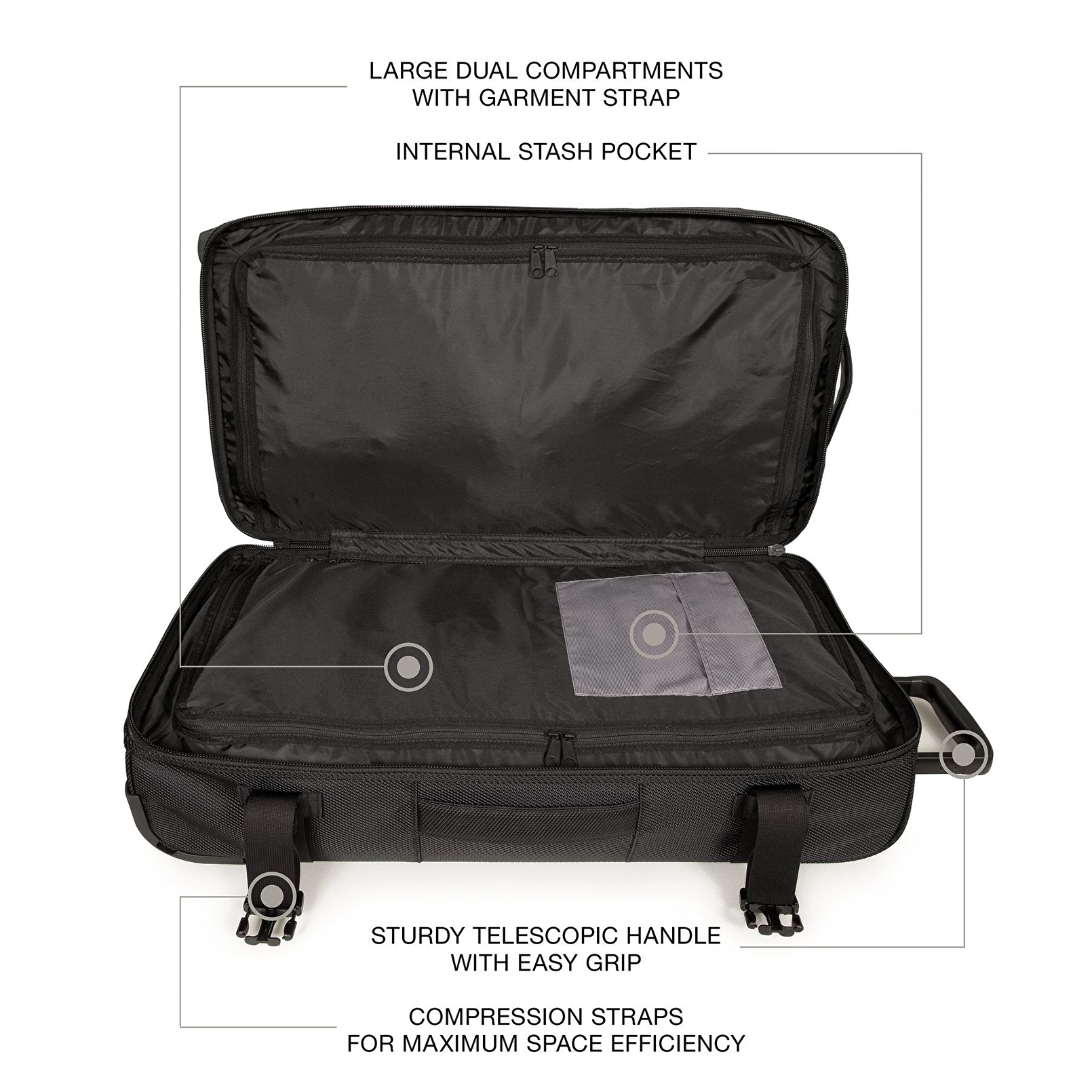 Eastpak TRANVERZ CNNCT L ACCENT GREY TEKERLEKLİ VALİZ