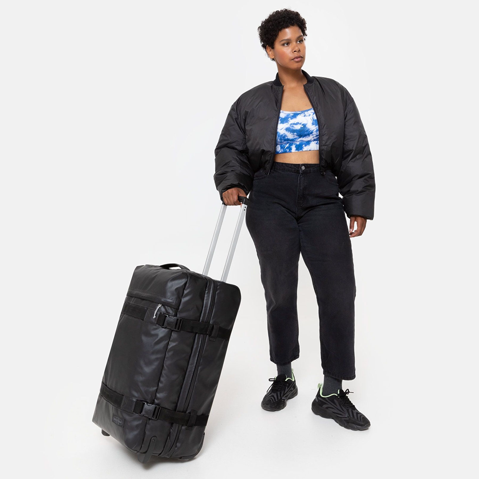 Eastpak TARP TRANSIT'R M TARP BLACK TEKERLEKLİ BAVUL