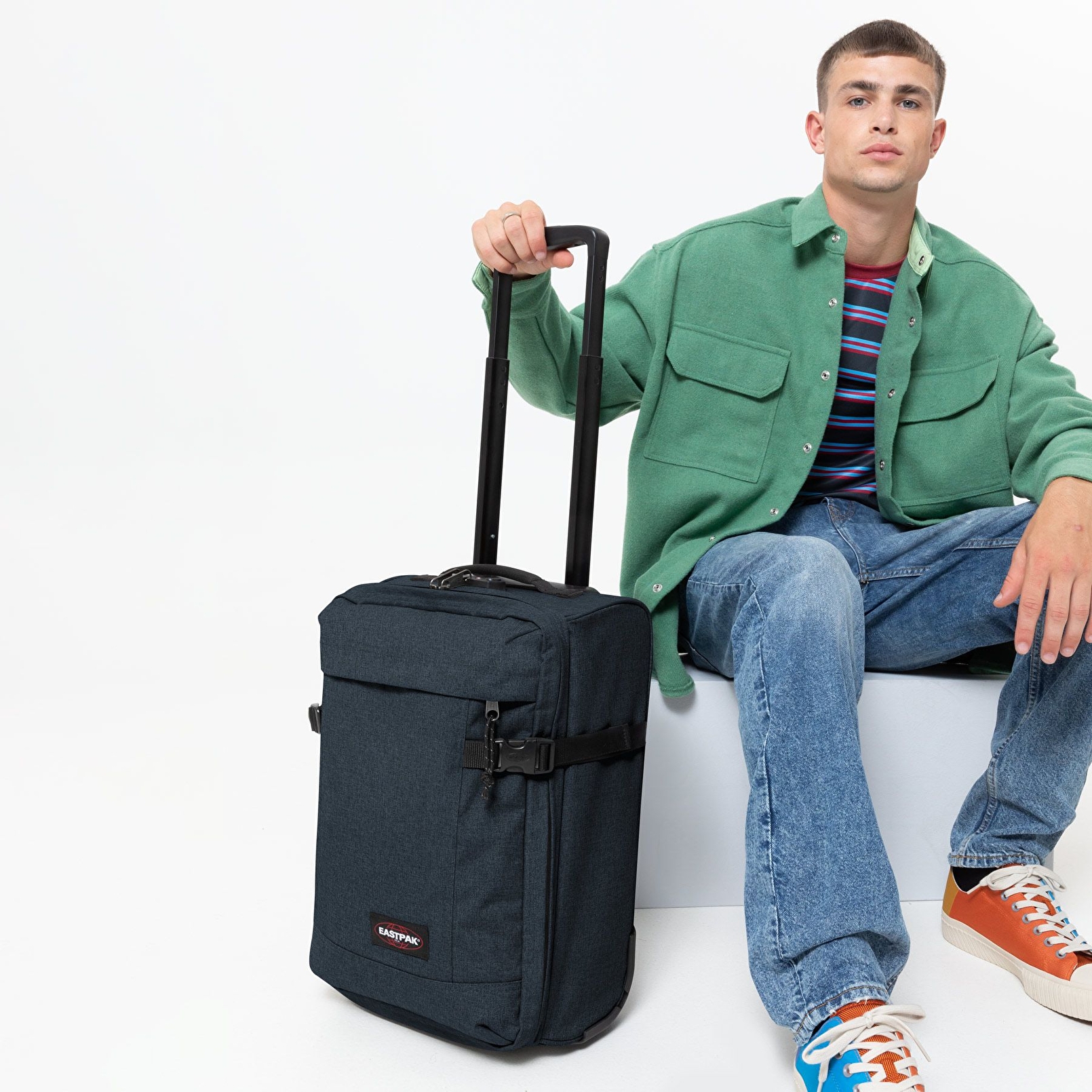 Eastpak TRANVERZ XXS TRIPLE DENIM TEKERLEKLİ BAVUL