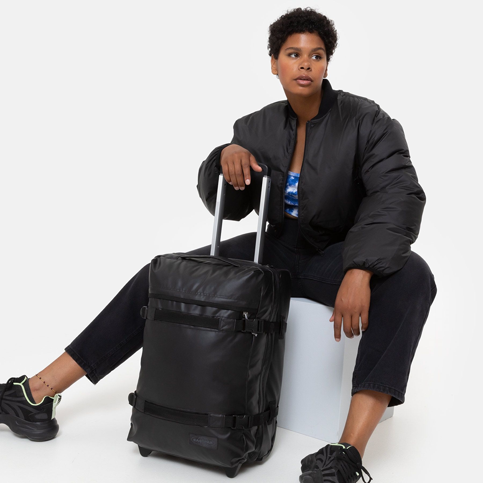 Eastpak TARP TRANSIT'R S TARP BLACK TEKERLEKLİ BAVUL