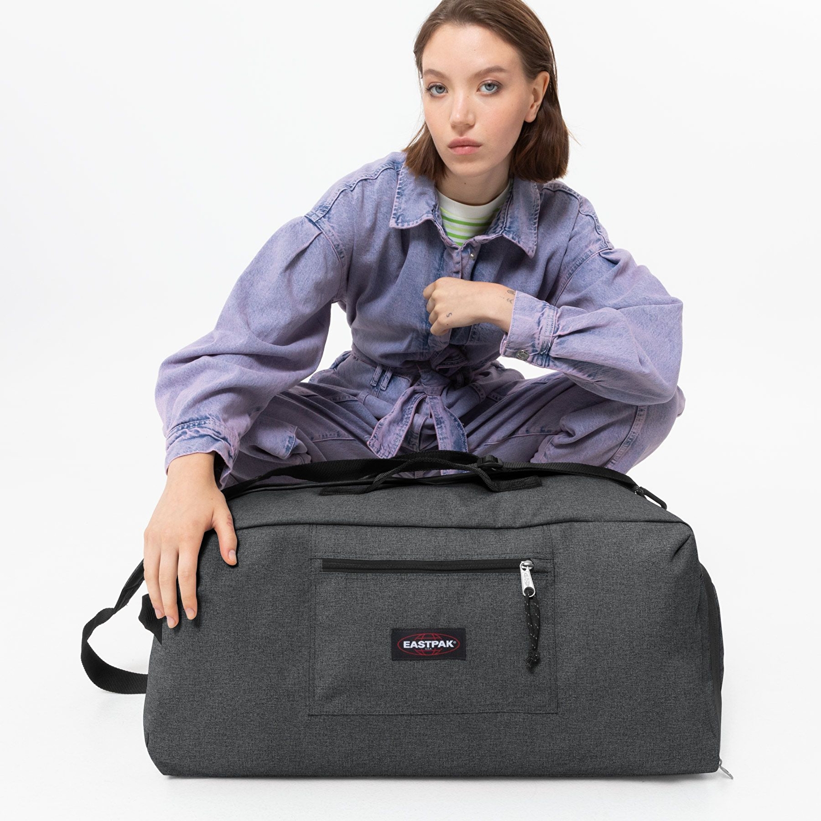 Eastpak DUFFL'R L BLACK DENIM SPOR ÇANTASI