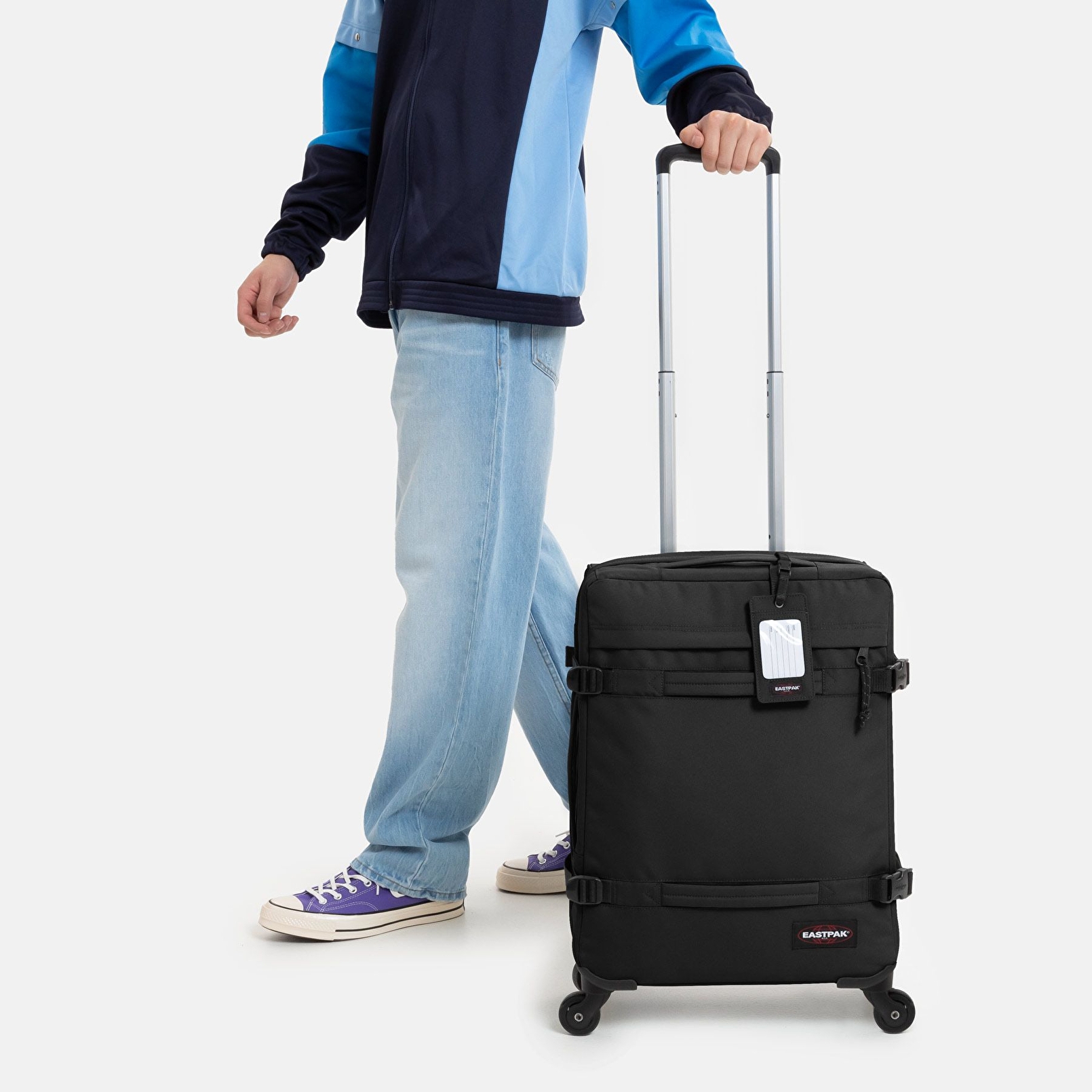 Eastpak TRANSIT'R 4 S BLACK TEKERLEKLİ BAVUL