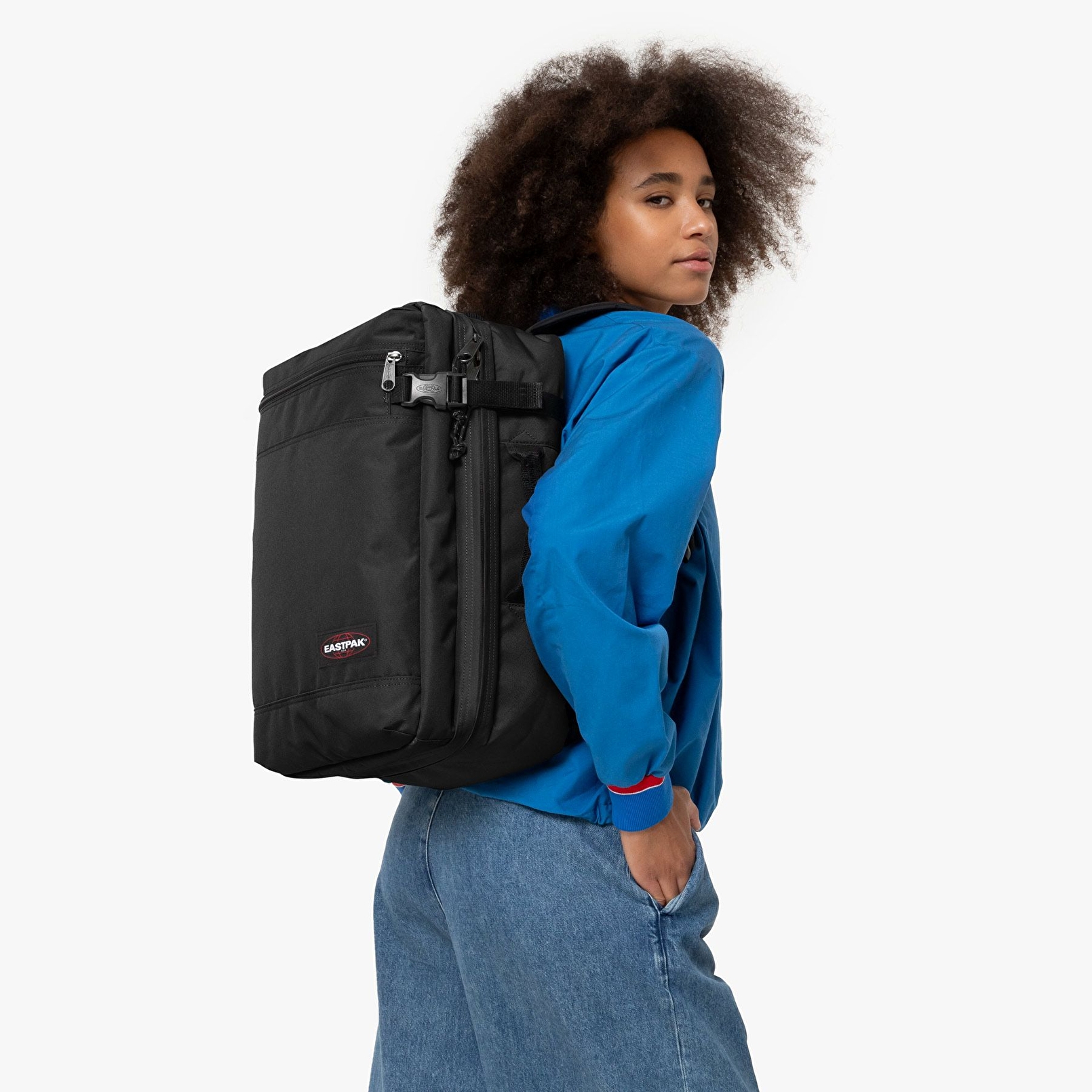 Eastpak TRANSIT'R PACK BLACK SEYAHAT ÇANTASI