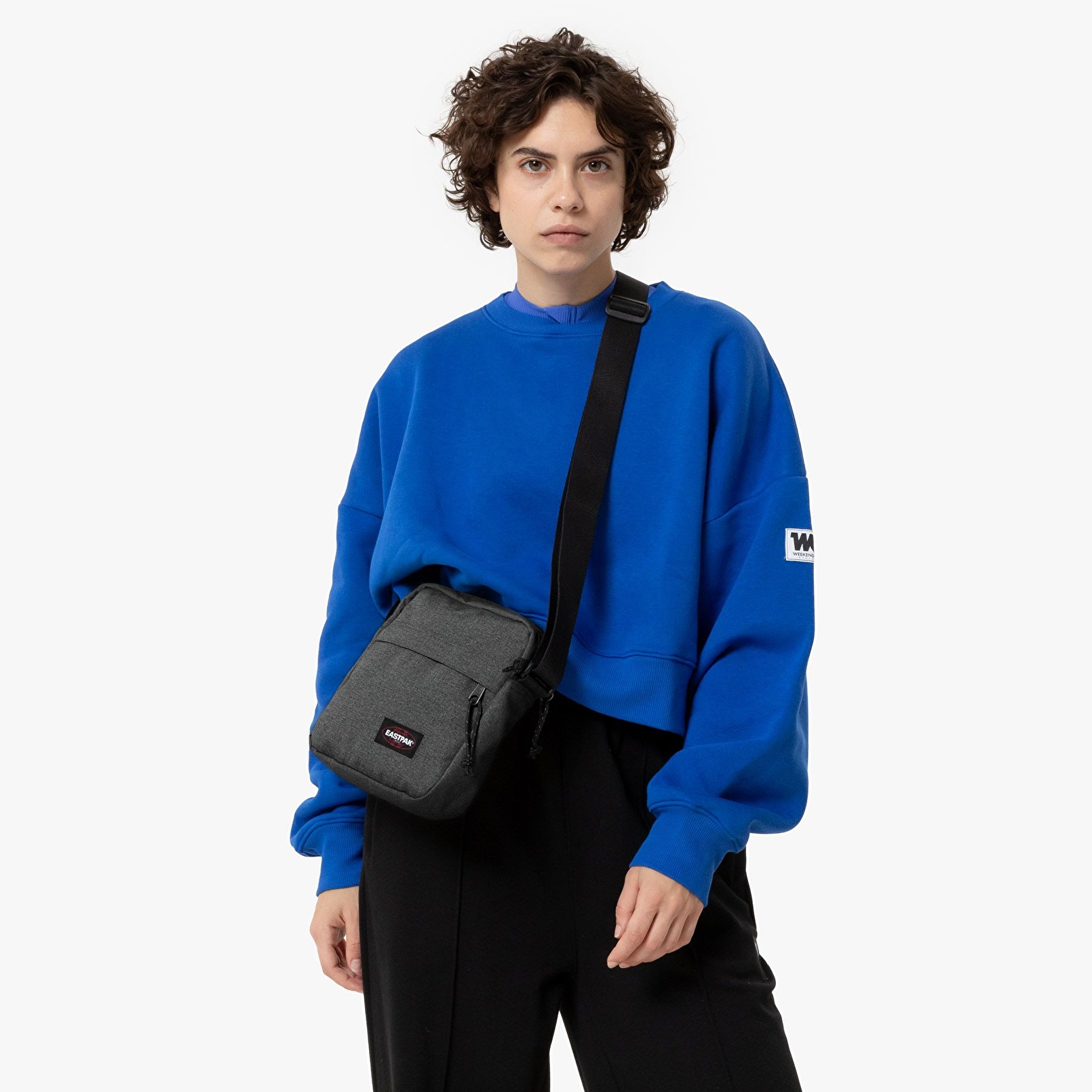 Eastpak THE BIGGER ONE BLACK DENİM MİNİ ÇANTA