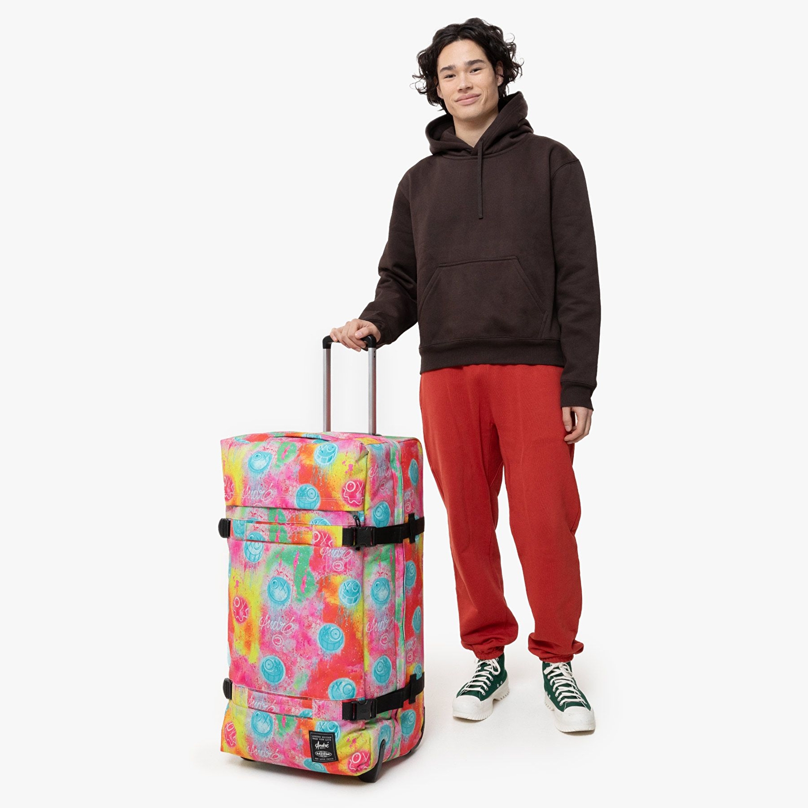 Eastpak ANDRE X EASTPAK TRANSIT'R L FLUO CLOUDS TEKERLEKLİ VALİZ