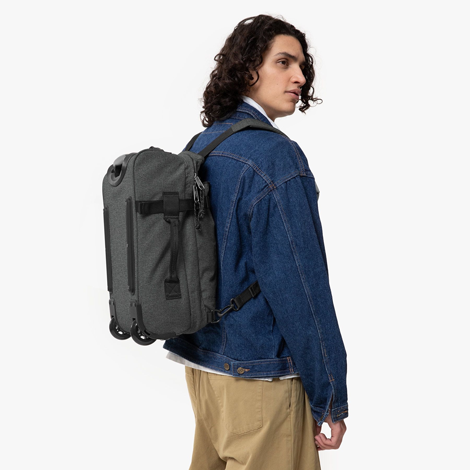 Eastpak STRAPSON XXS BLACK DENIM TEKERLEKLİ VALİZ