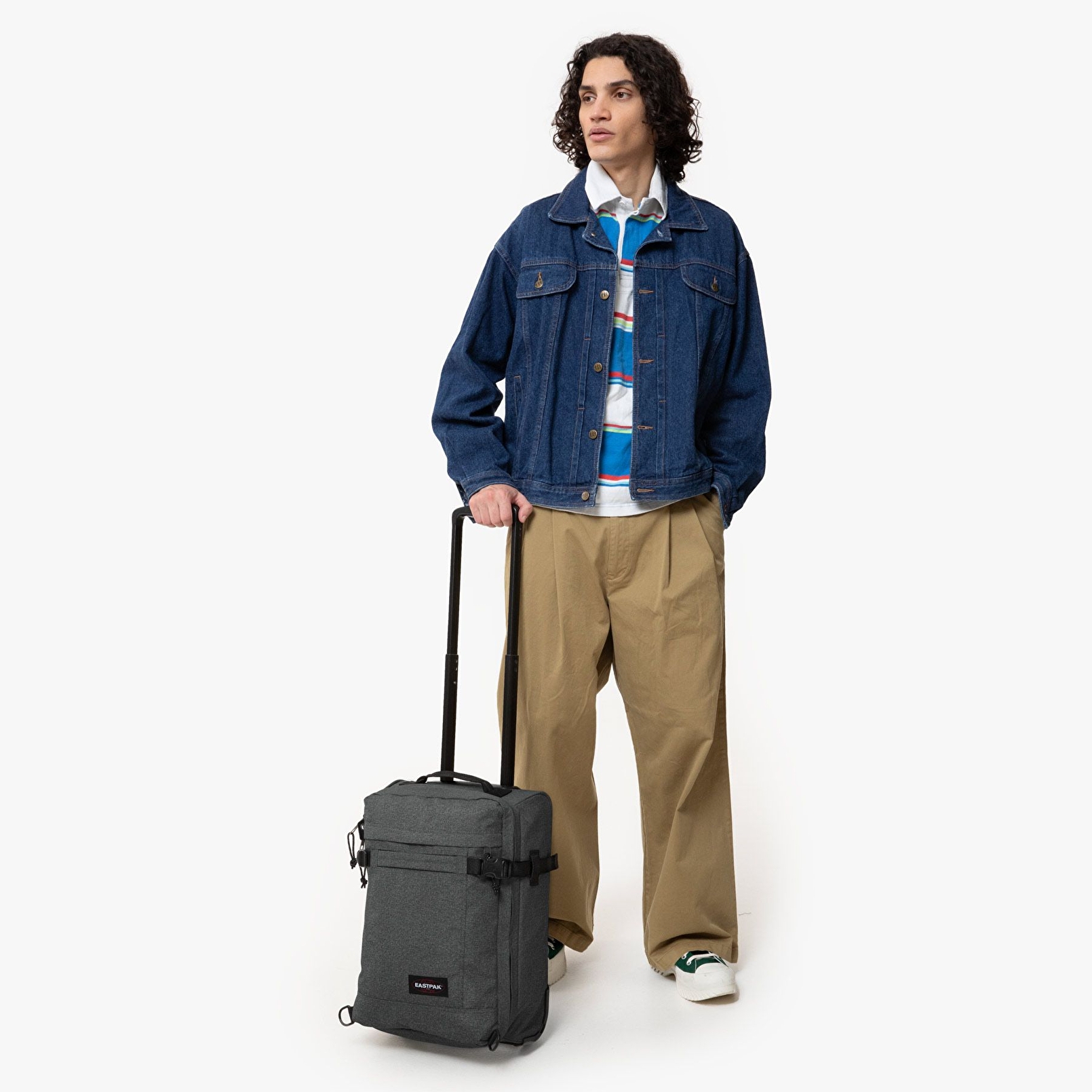 Eastpak STRAPSON XXS BLACK DENIM TEKERLEKLİ VALİZ