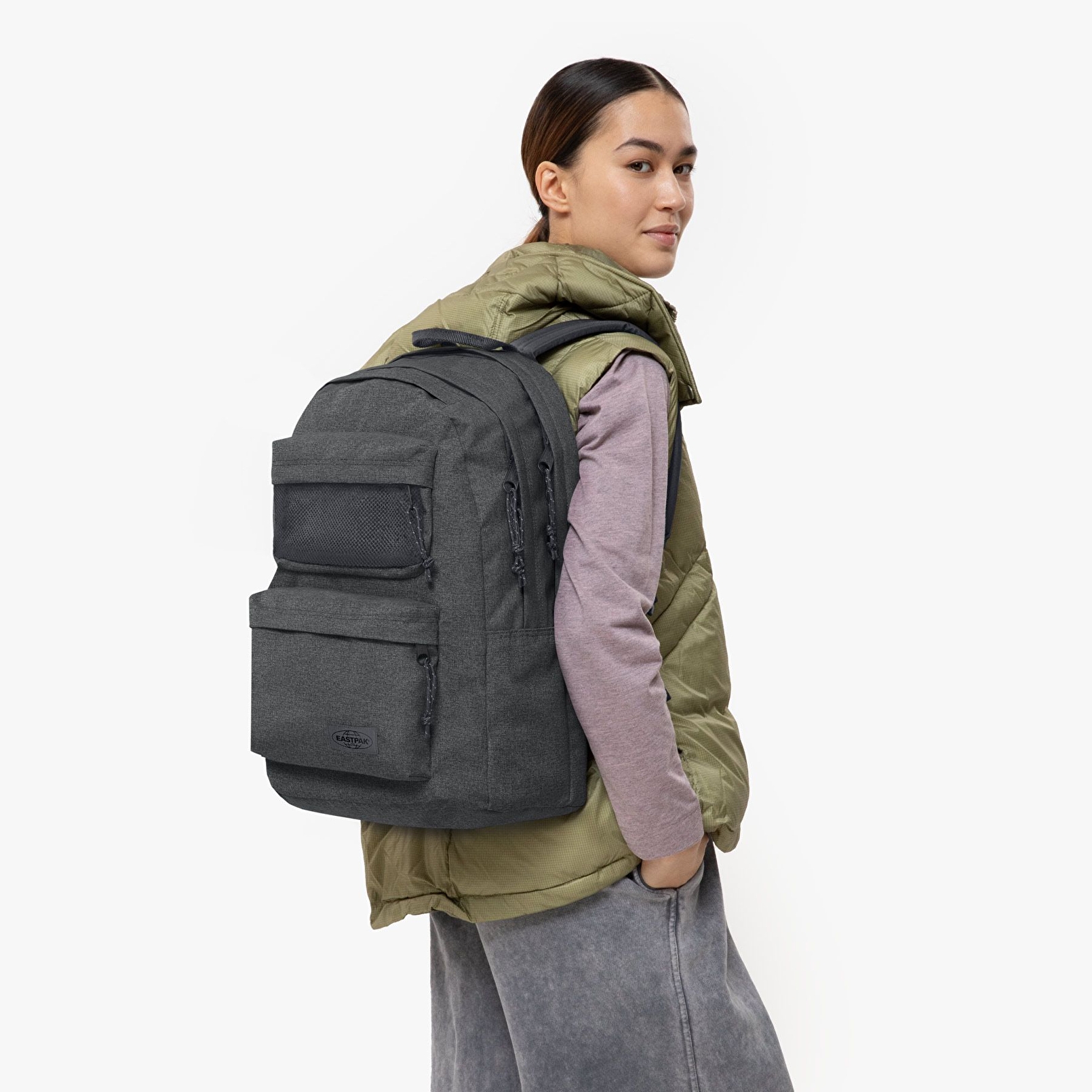 Eastpak DOUBLE OFFICE BLACK DENIM SIRT ÇANTASI