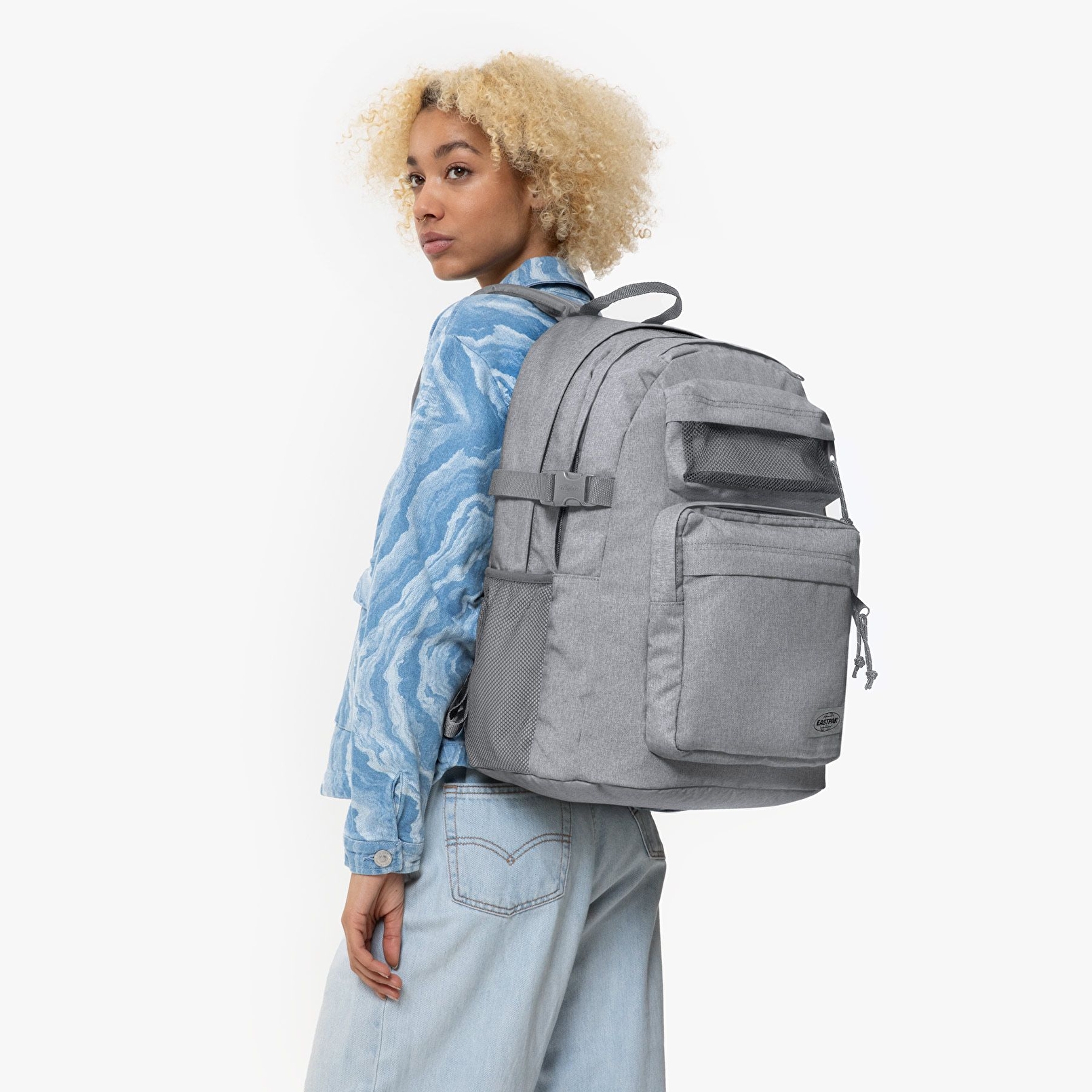 Eastpak DOUBLE PRO SUNDAY GREY SIRT ÇANTASI