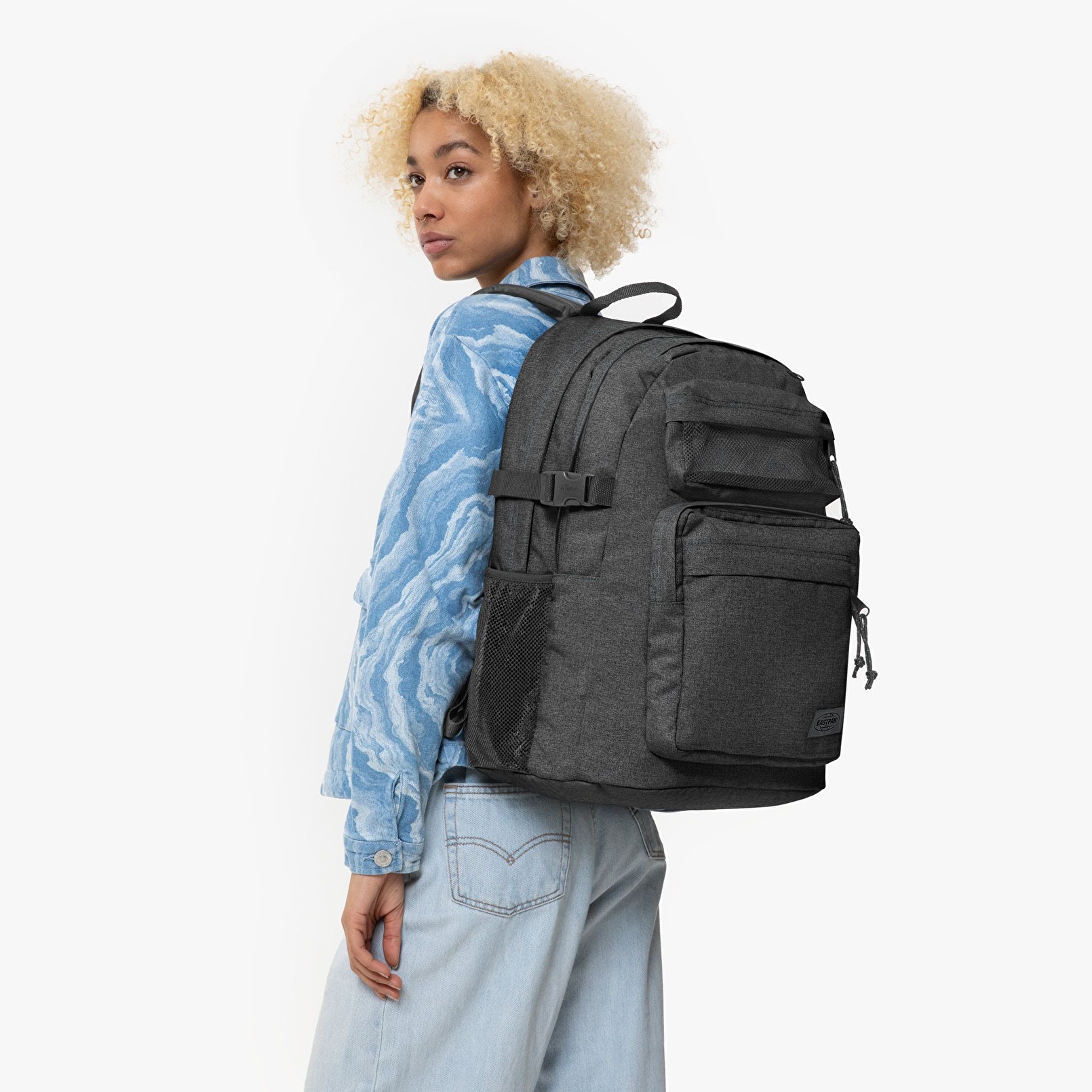 Eastpak DOUBLE PRO BLACK DENIM SIRT ÇANTASI