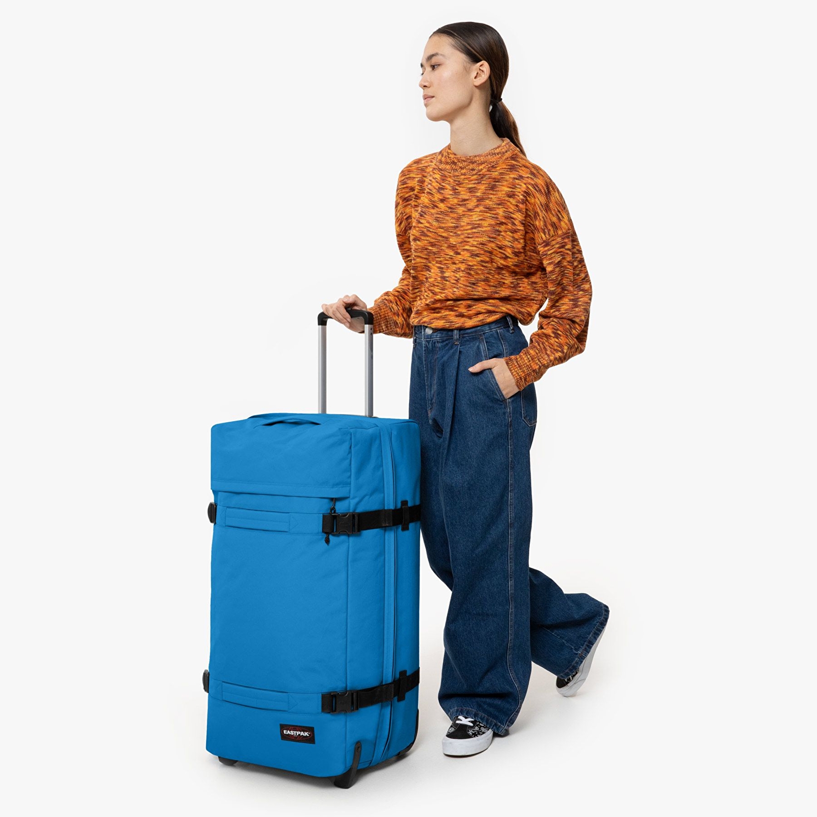 Eastpak TRANSIT'R L AZURE BLUE TEKERLEKLİ VALİZ