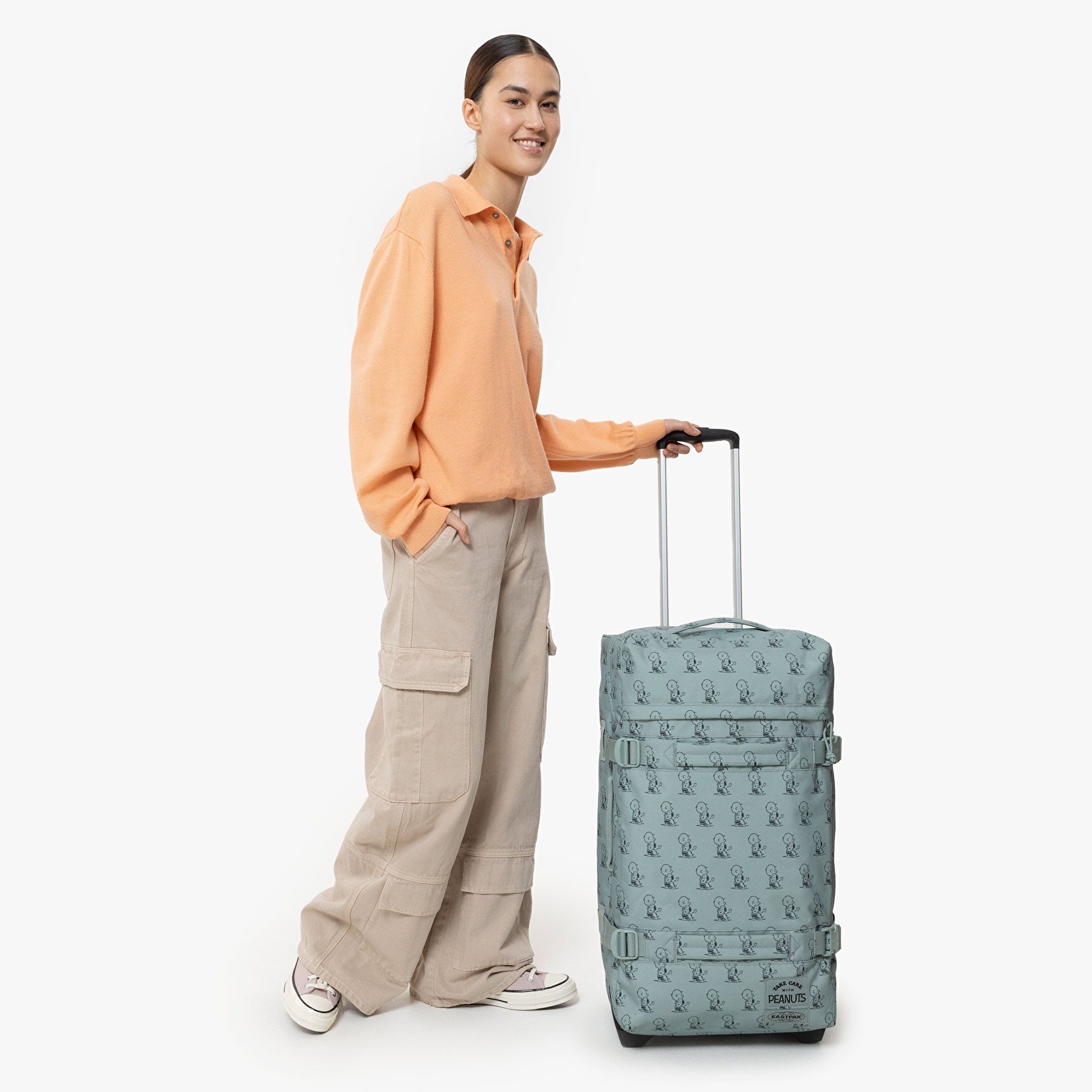 Eastpak PEANUTS X EASTPAK TRANSIT'R M PEANUTS MINT TEKERLEKLİ VALİZ
