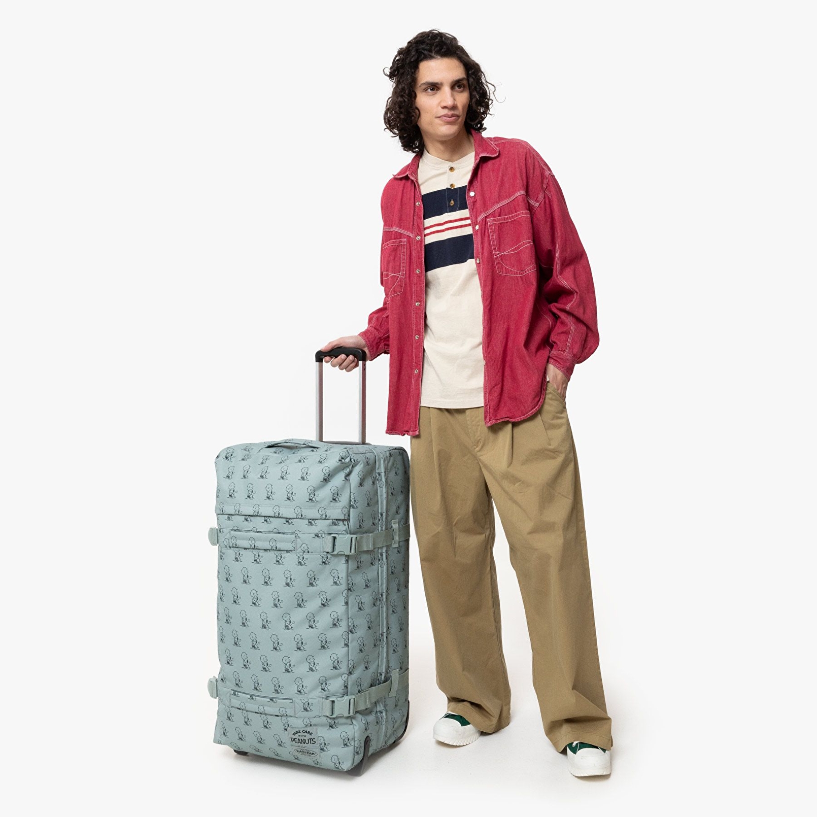 Eastpak PEANUTS X EASTPAK TRANSIT'R L PEANUTS MINT TEKERLEKLİ VALİZ