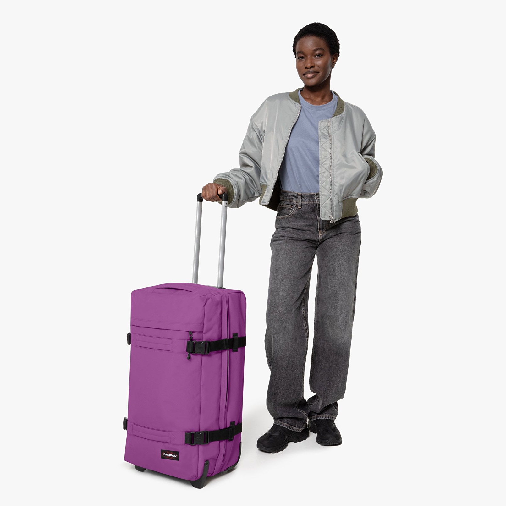 Eastpak TRANSIT'R M FIG PURPLE TEKERLEKLİ VALİZ
