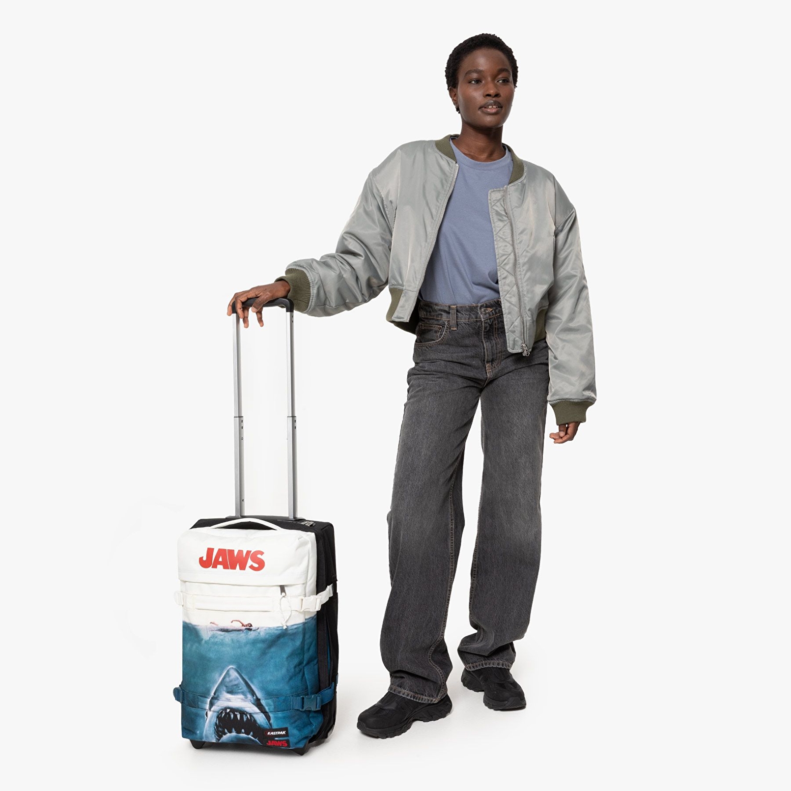 Eastpak JAWS X EASTPAK TRANSIT'R S JAWS POSTER TEKERLEKLİ VALİZ