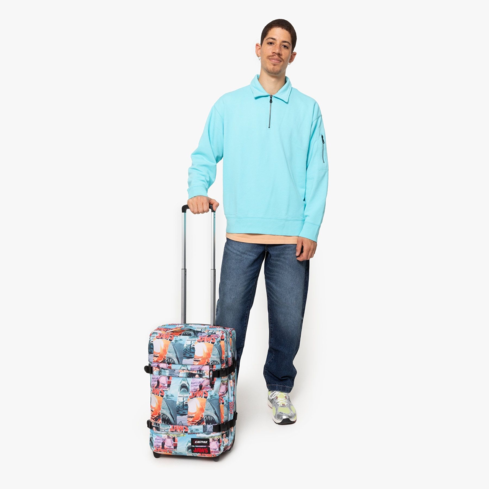 Eastpak JAWS X EASTPAK TRANSIT'R S JAWS PRINT TEKERLEKLİ VALİZ