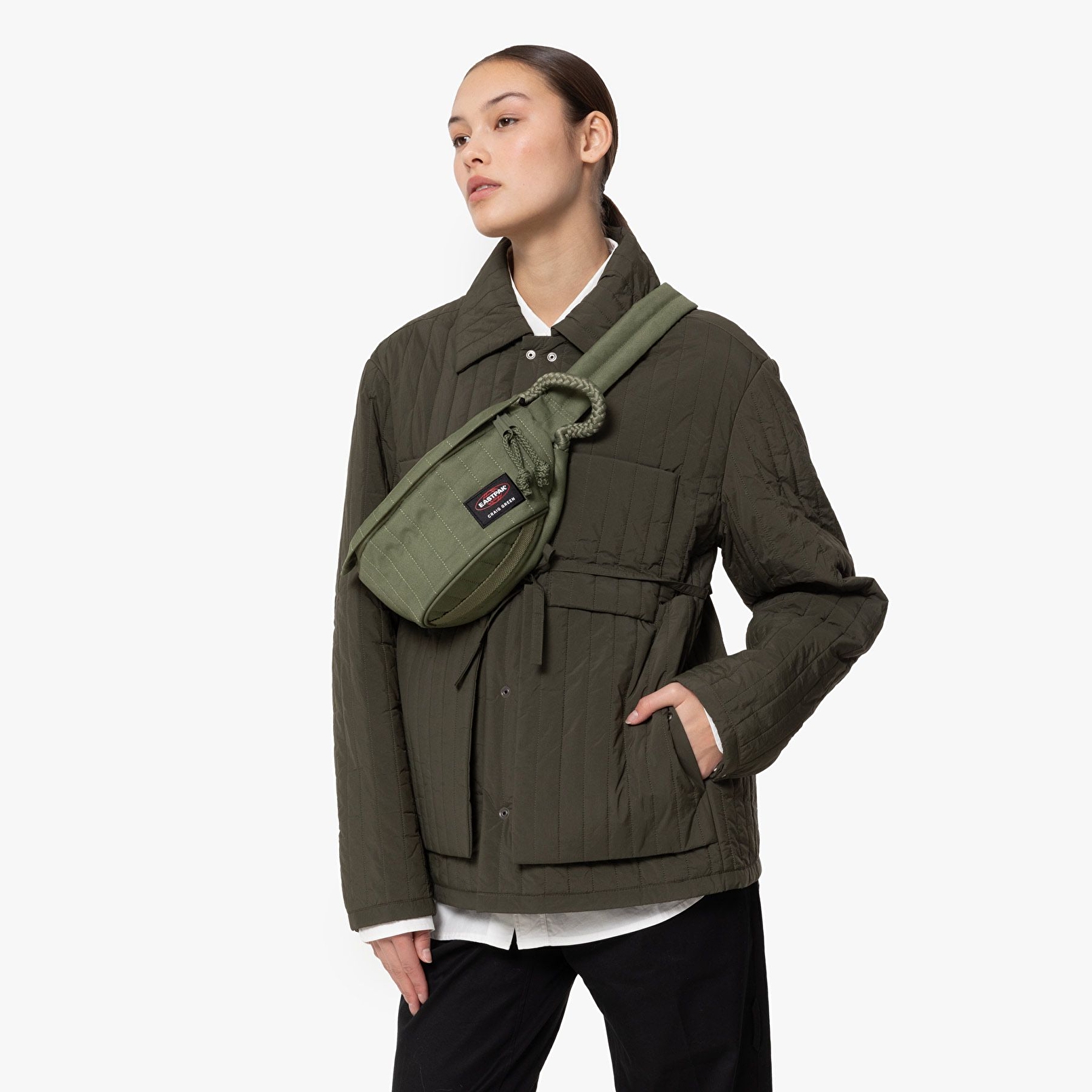 Eastpak QUILTED WAIST BAG CG KHAKI BEL ÇANTASI