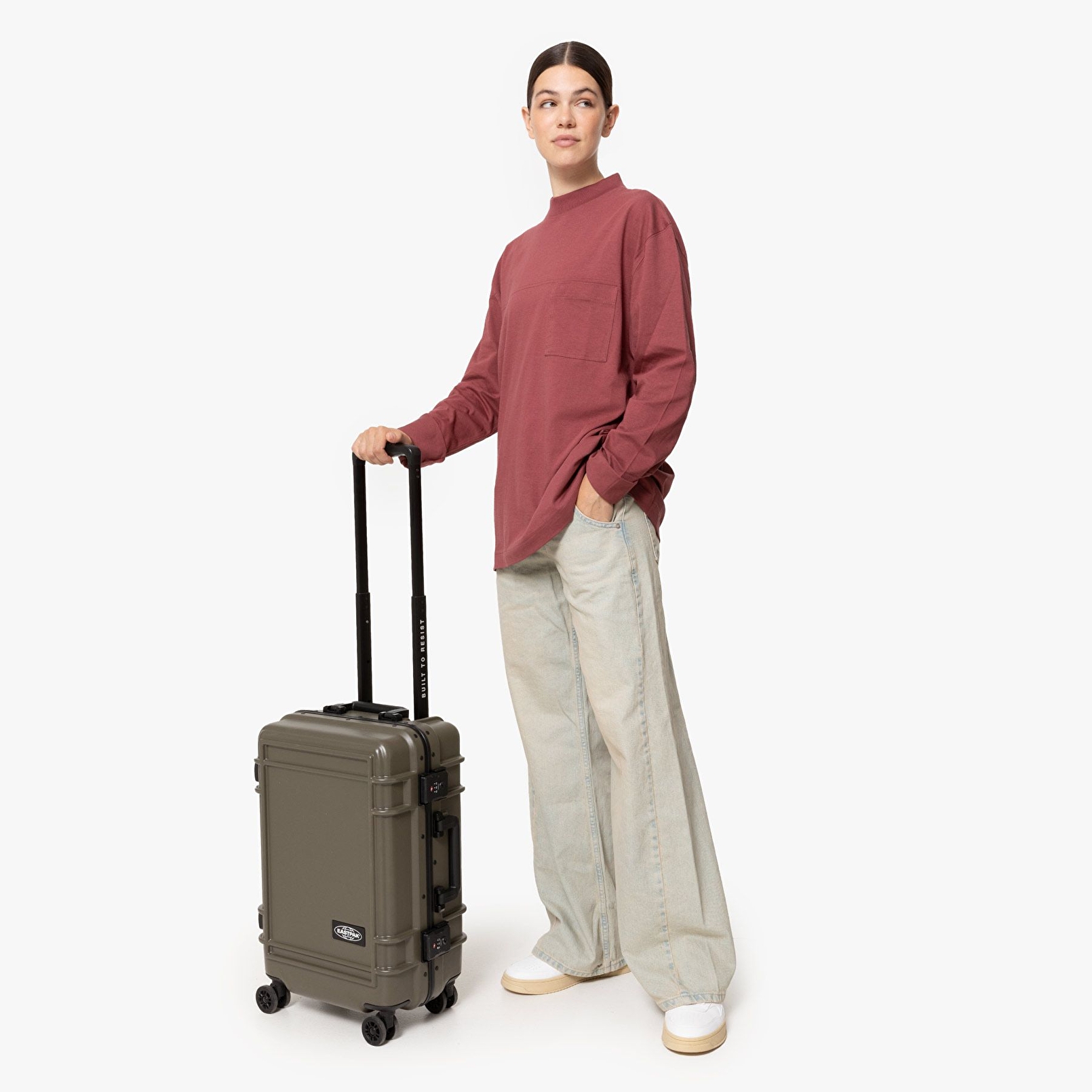Eastpak RESIST'R CASE S ARMY OLIVE TEKERLEKLİ VALİZ