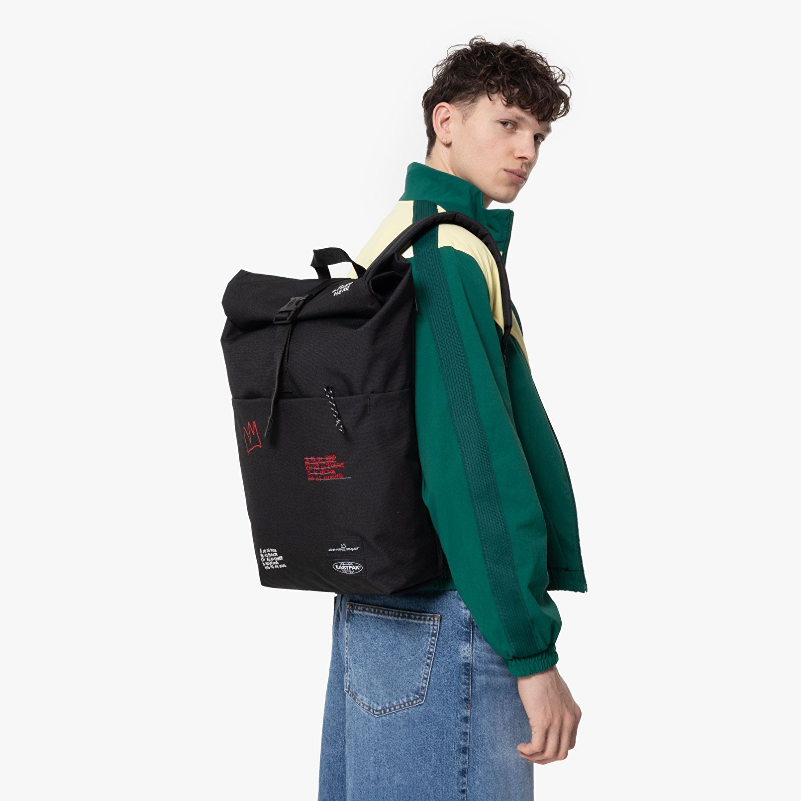 Eastpak BASQUIAT X EASTPAK UP ROLL BASQUIAT QUOTES SIRT ÇANTASI