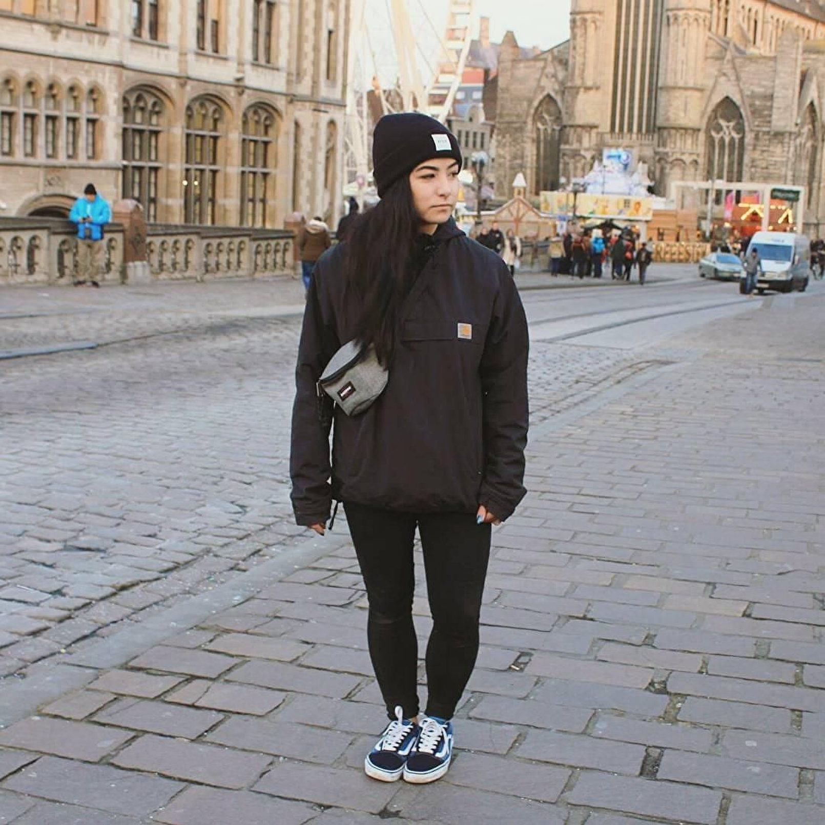 Eastpak SPRINGER SUNDAY GREY BEL ÇANTASI
