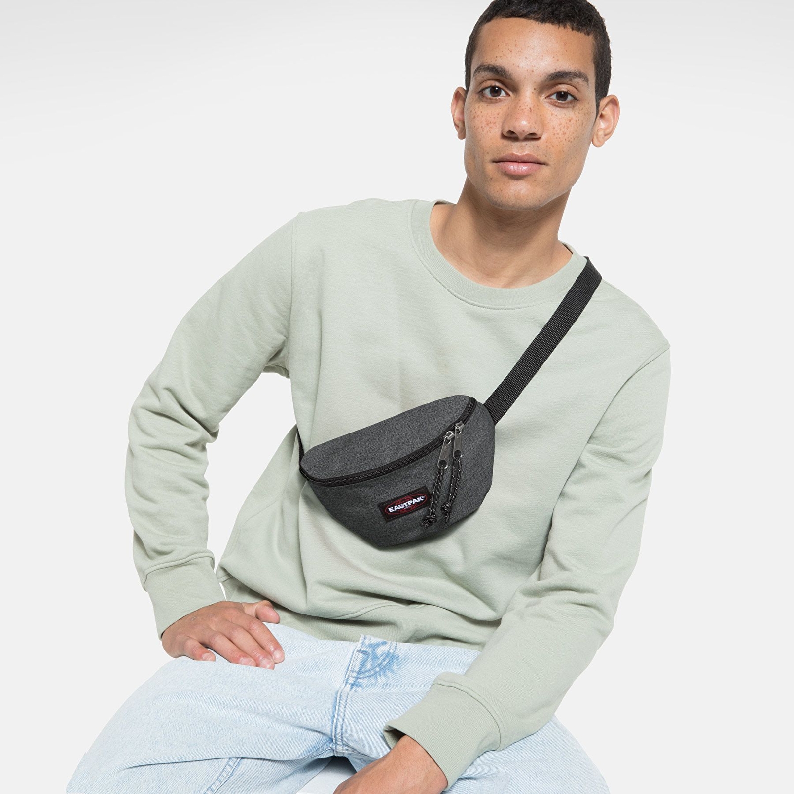 Eastpak SPRINGER BLACK DENIM BEL ÇANTASI