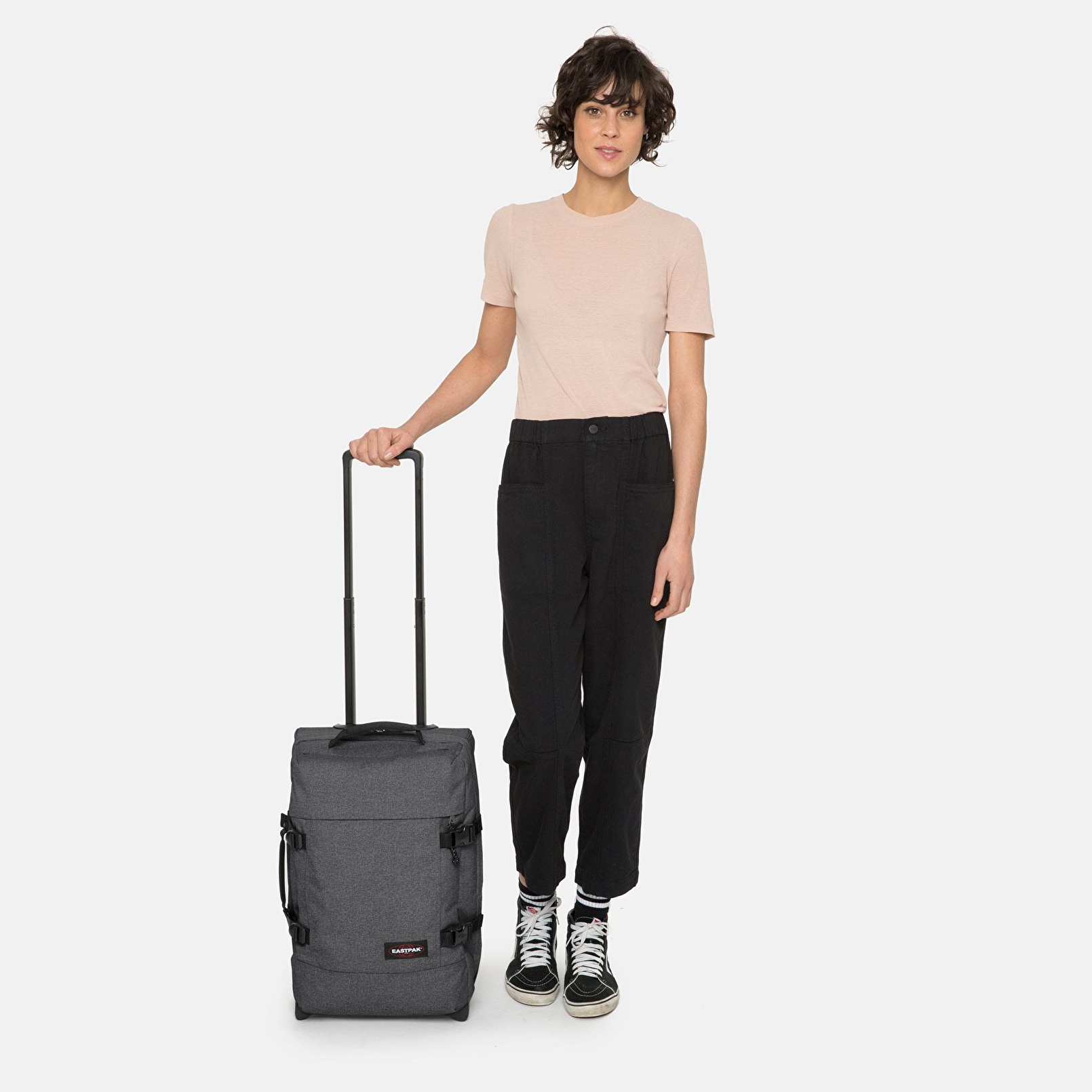 Eastpak TRANVERZ S BLACK DENIM TEKERLEKLİ VALİZ