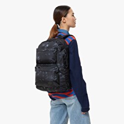 PADDED DOUBLE CASUAL CAMO BLACK SIRT ÇANTASI