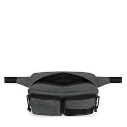 DOUBLE CROSSBODY BLACK DENIM BEL ÇANTASI