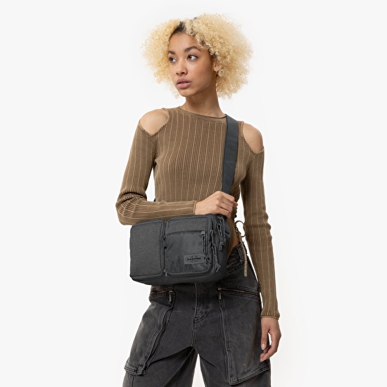 Eastpak DOUBLE CROS BLACK DENIM OMUZ ÇANTASI