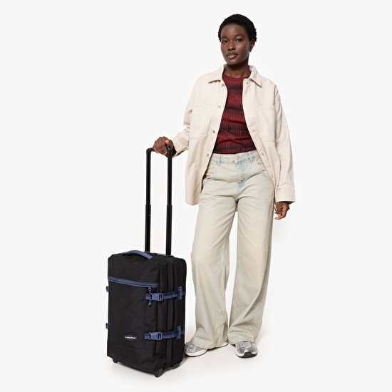Eastpak TRANVERZ S KONTRAST PREP BLACK TEKERLEKLİ VALİZ